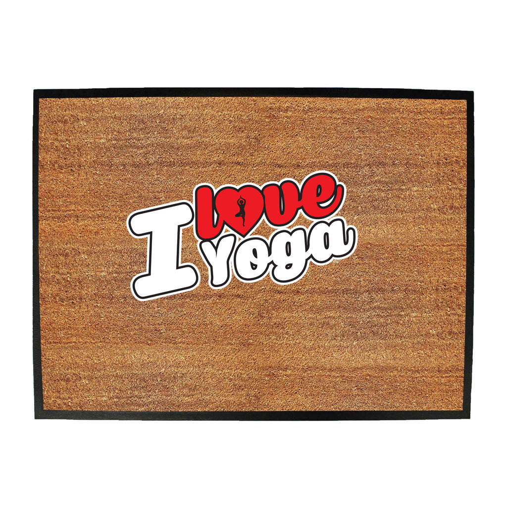 Love Yoga Stencil - Funny Novelty Doormat