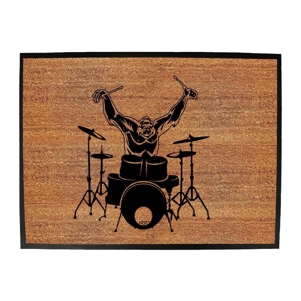 Gorilla Drummer Drums Music - Funny Novelty Doormat