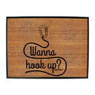 Aa Wanna Hook Up - Funny Novelty Doormat