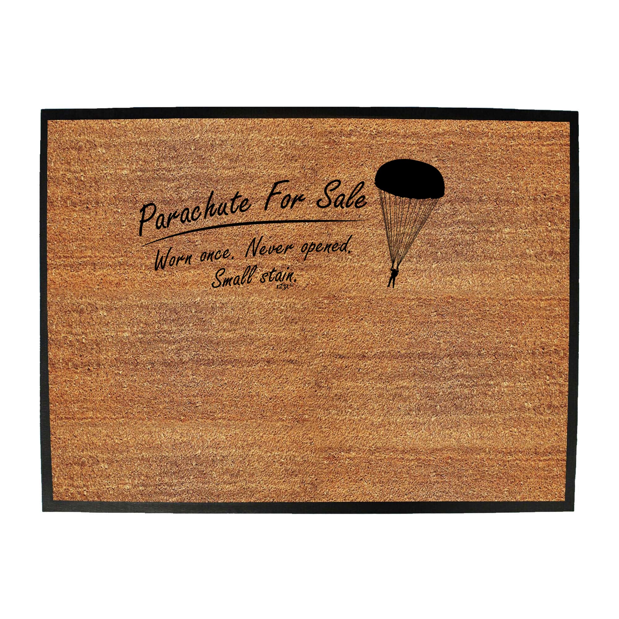 Parachute For Sale Worn Once - Funny Novelty Doormat