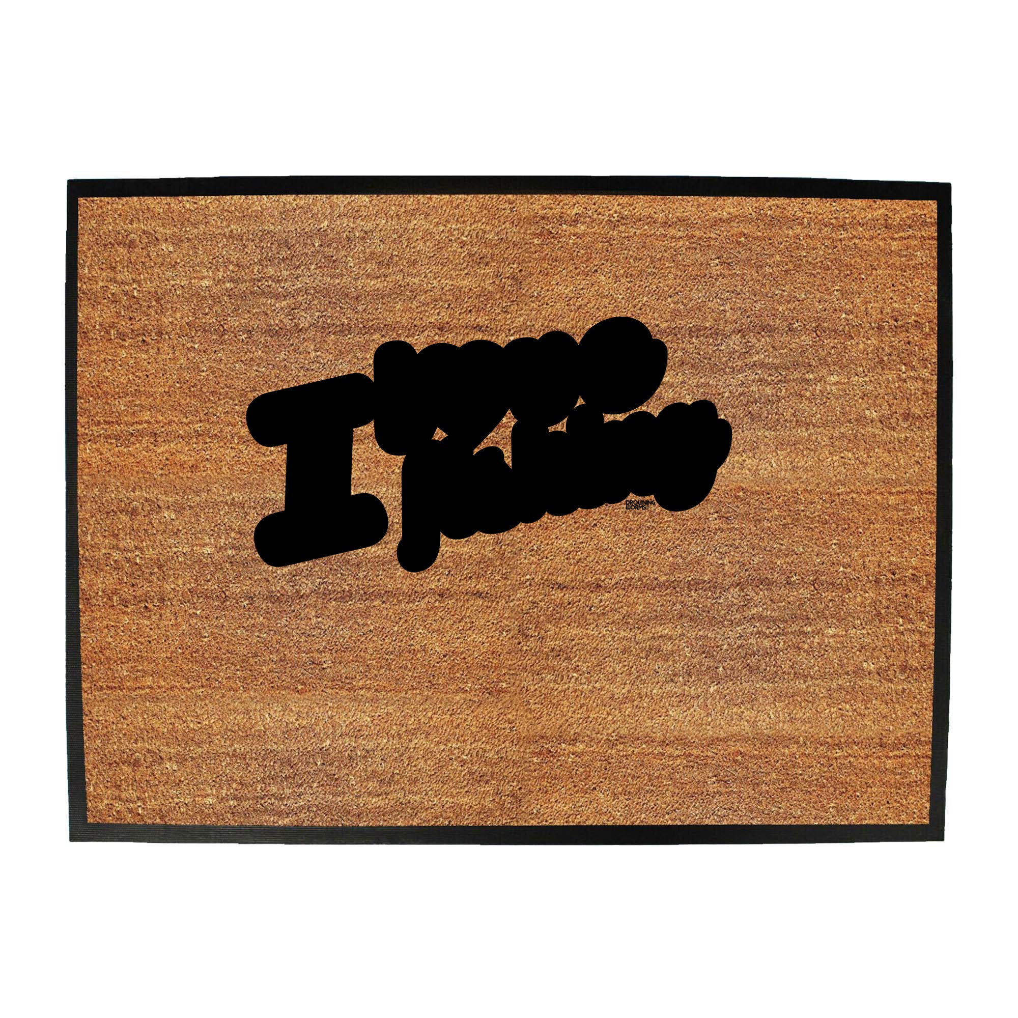 Dw I Love Fishing Stencil - Funny Novelty Doormat