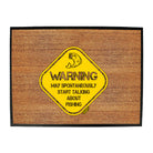 Dw Warning May Spontaneously Start Talking About Fishing - Funny Novelty Doormat
