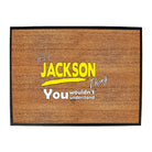 Jackson V1 Surname Thing - Funny Novelty Doormat