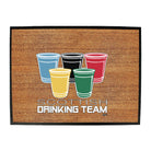Scottish Drinking Team Glasses - Funny Novelty Doormat