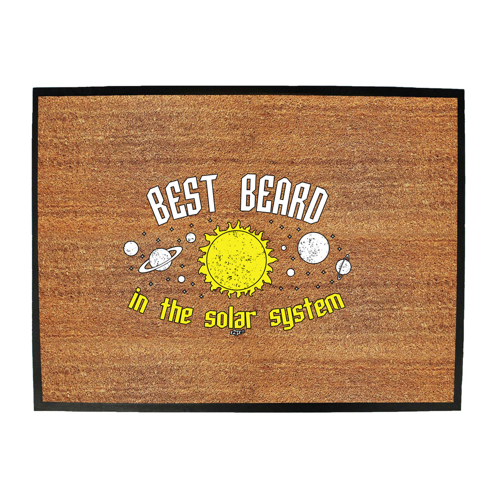 Best Beard Solar System - Funny Novelty Doormat