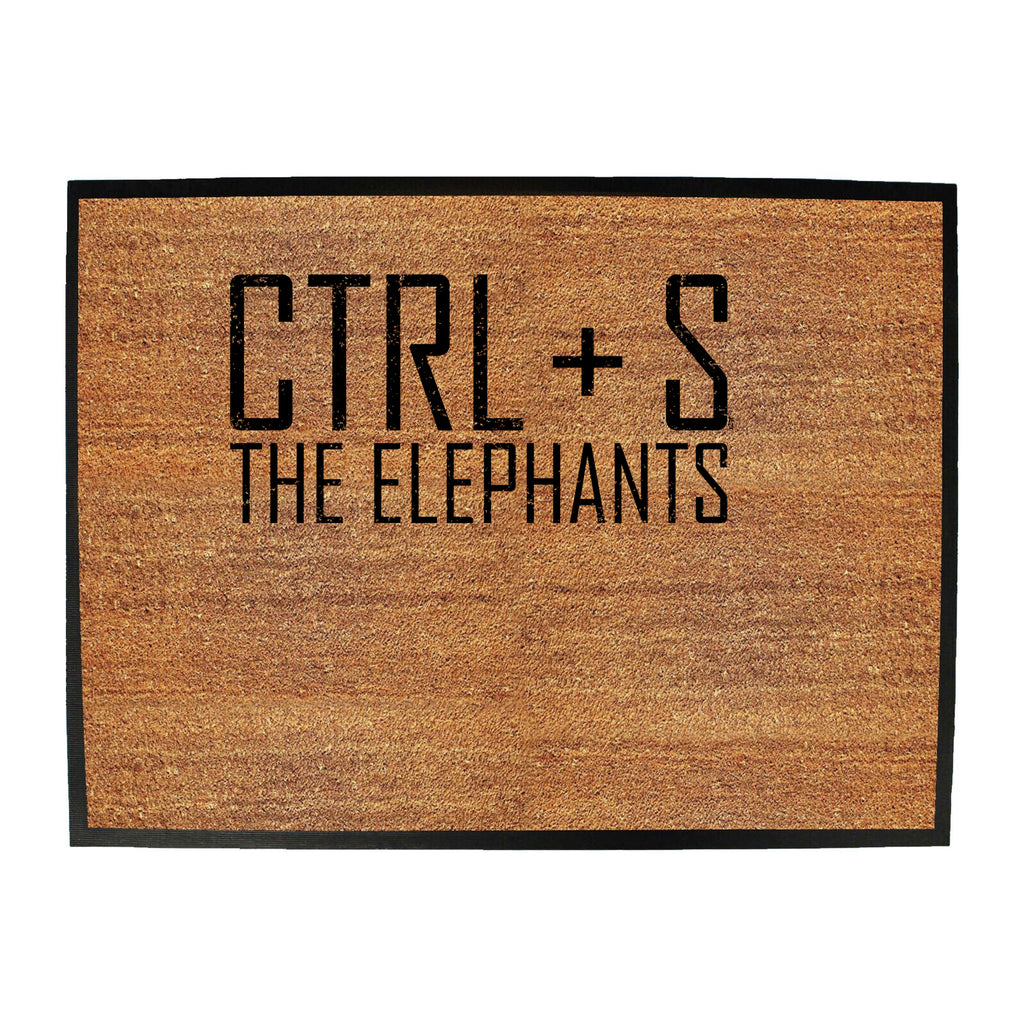 Ctrl S Save The Elephants - Funny Novelty Doormat