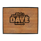 What A Difference A Dave Makes - Funny Novelty Doormat