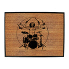 Leonardo Drummer Music White - Funny Novelty Doormat