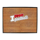 Love Football Stencil - Funny Novelty Doormat