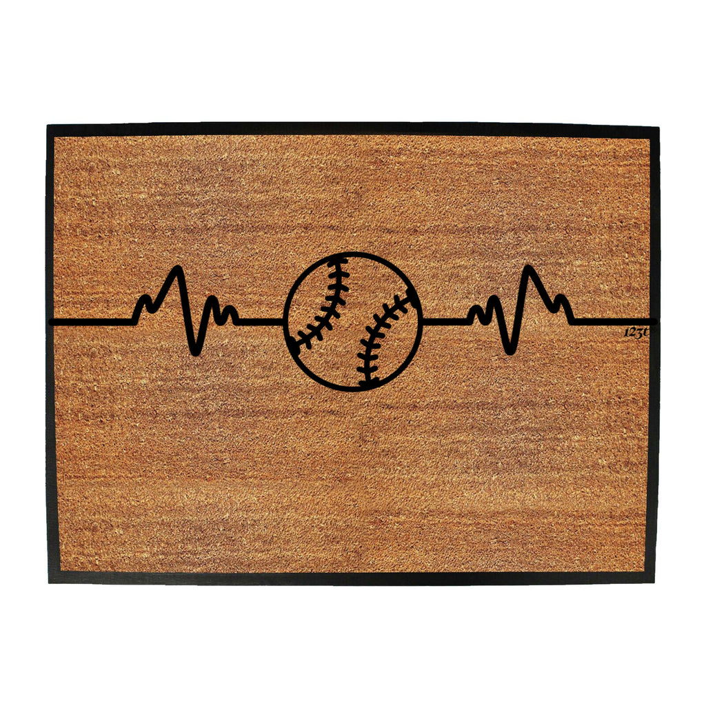 Baseball Pulse - Funny Novelty Doormat