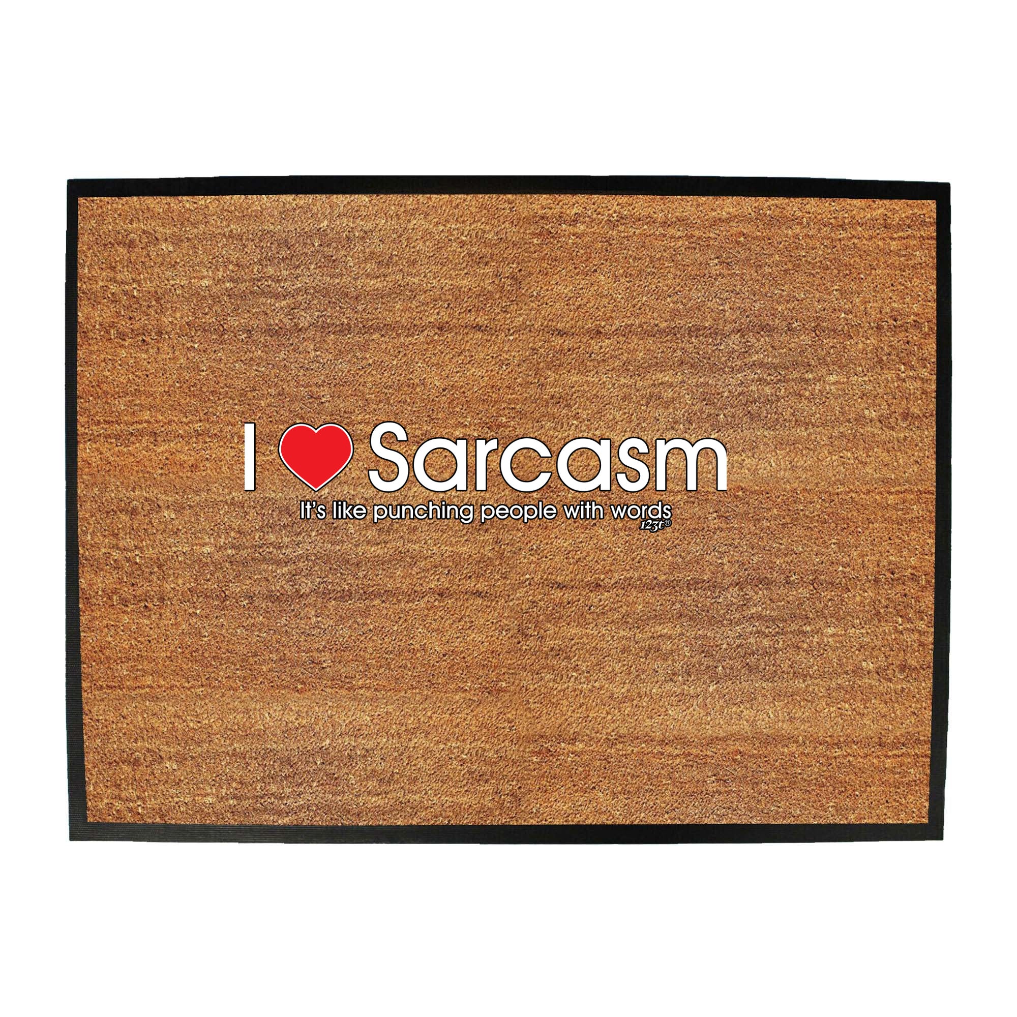 Love Sarcasm Punching - Funny Novelty Doormat