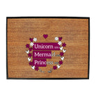 Unicorns Mermaid Princess - Funny Novelty Doormat
