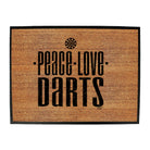 Peace Love Darts - Funny Novelty Doormat