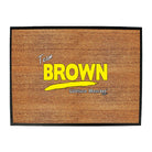 Brown V1 Lifetime Member - Funny Novelty Doormat