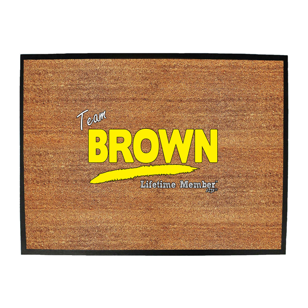 Brown V1 Lifetime Member - Funny Novelty Doormat