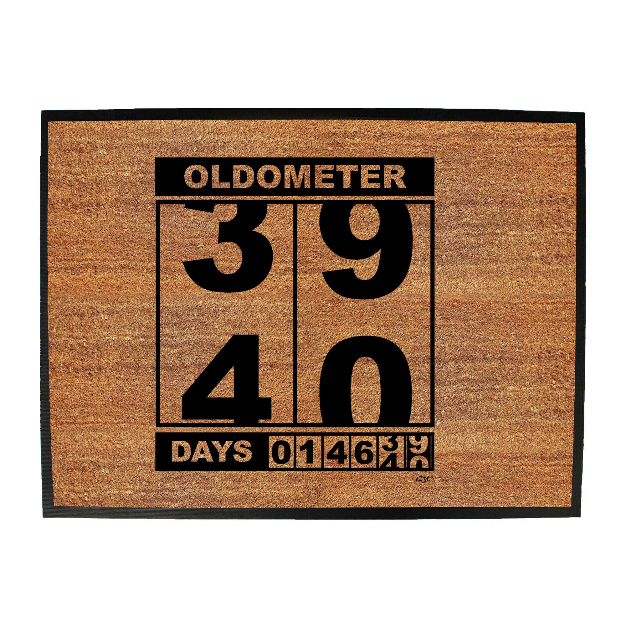 Oldometer 39 40 Days - Funny Novelty Doormat