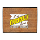 Your Name V2 Surname Thing - Funny Novelty Doormat