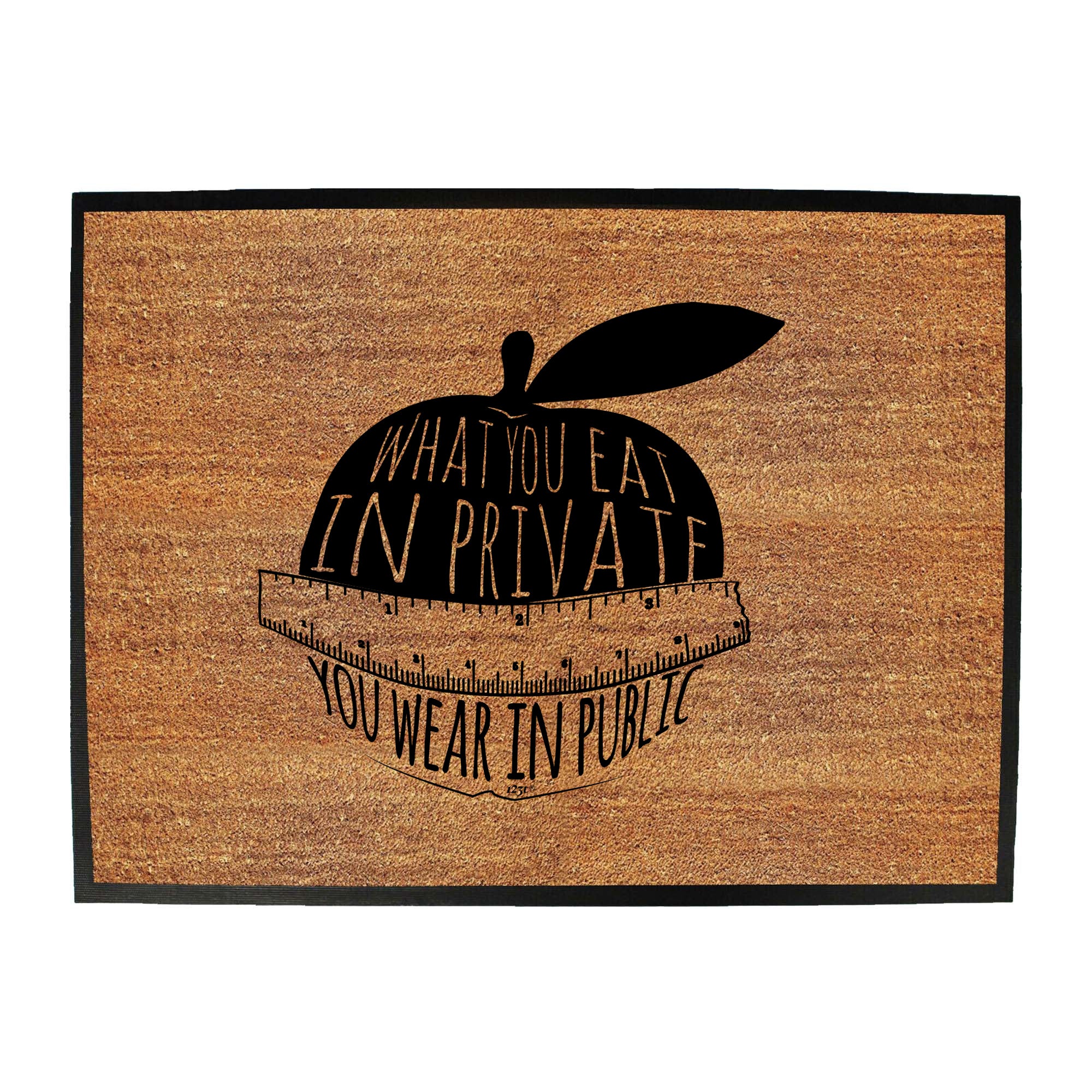 What You Eat In Private You Wear In Public - Funny Novelty Doormat