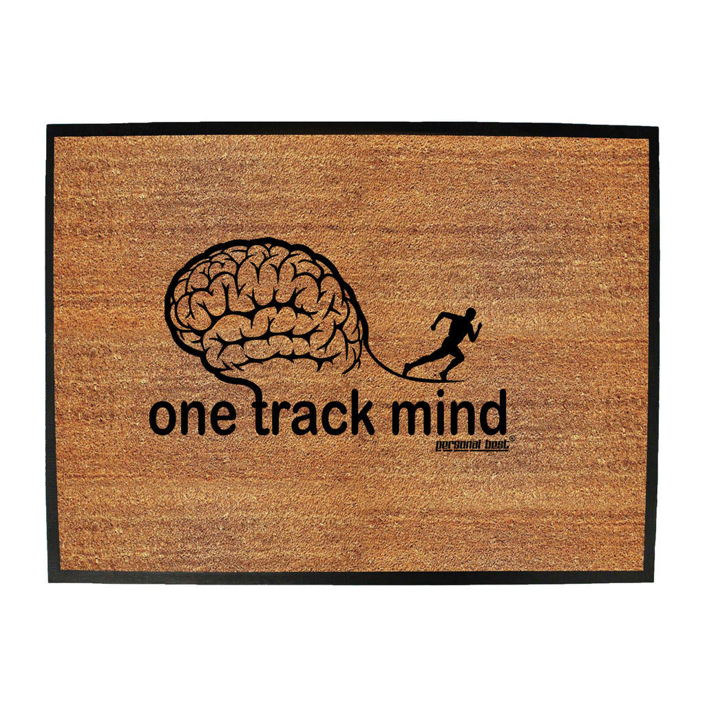 One Track Mind Running - Funny Novelty Doormat