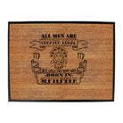 September Virgo Birthday All Men Are Created Equal - Funny Novelty Doormat
