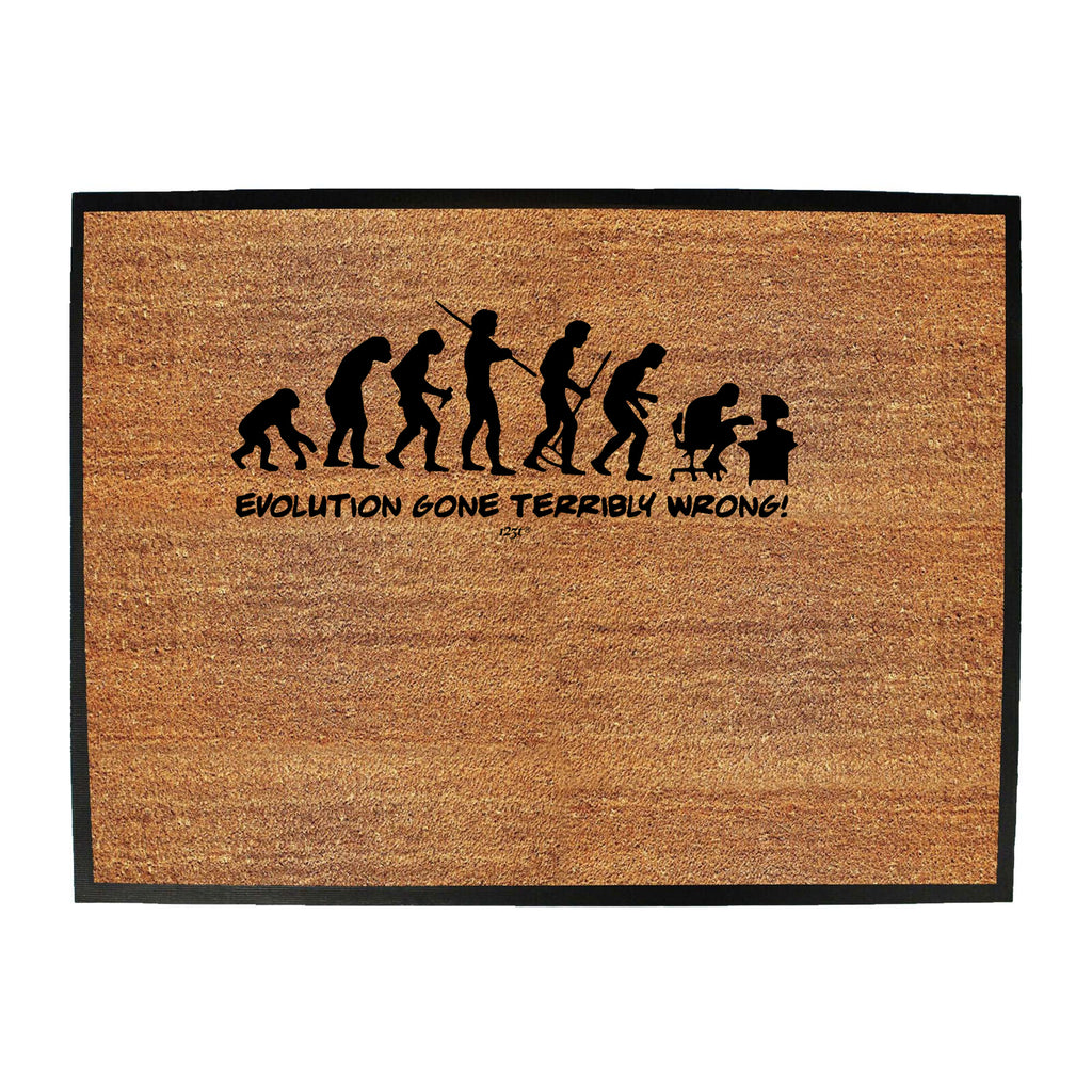 Evolution Gone Terribly Wrong - Funny Novelty Doormat
