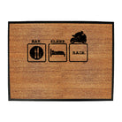 Eat Sleep Race Superbike Motorbike - Funny Novelty Doormat