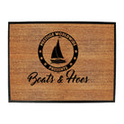 Boats And Hoes Ocean Bound - Funny Novelty Doormat
