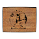 Leonardo Guitar Music White - Funny Novelty Doormat