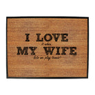 Love It When My Wife Lets Me Play Tennis - Funny Novelty Doormat