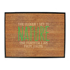 The Closer Get To Nature Further From Idiots - Funny Novelty Doormat