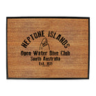 Ow Neptune Island - Funny Novelty Doormat