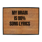 My Brain Is 80 Song Lyrics - Funny Novelty Doormat