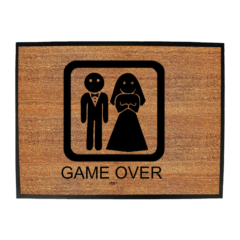 Game Over Sad Groom Married - Funny Novelty Doormat