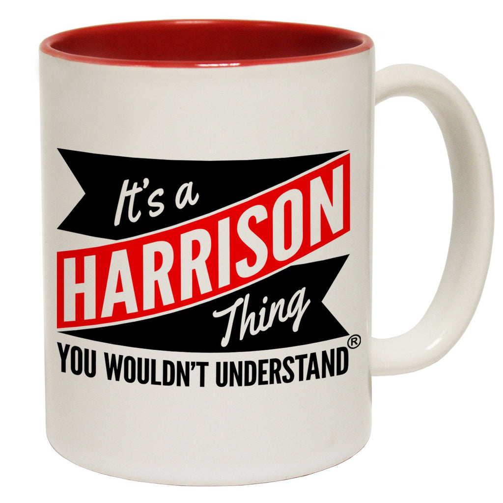 123t New It's A Harrison Thing You Wouldn't Understand Funny Mug, 123t Mugs