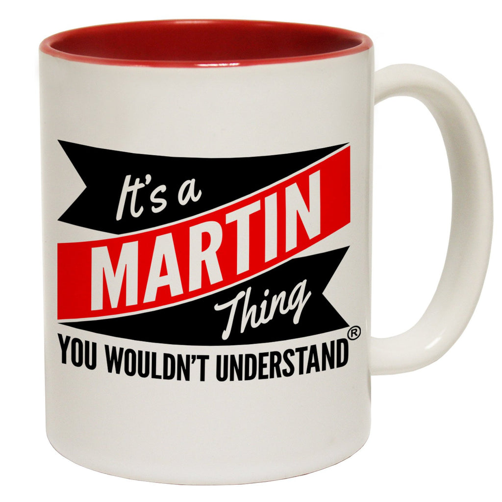 123t New It's A Martin Thing You Wouldn't Understand Funny Mug, 123t Mugs