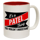 123t New It's A Patel Thing You Wouldn't Understand Funny Mug, 123t Mugs