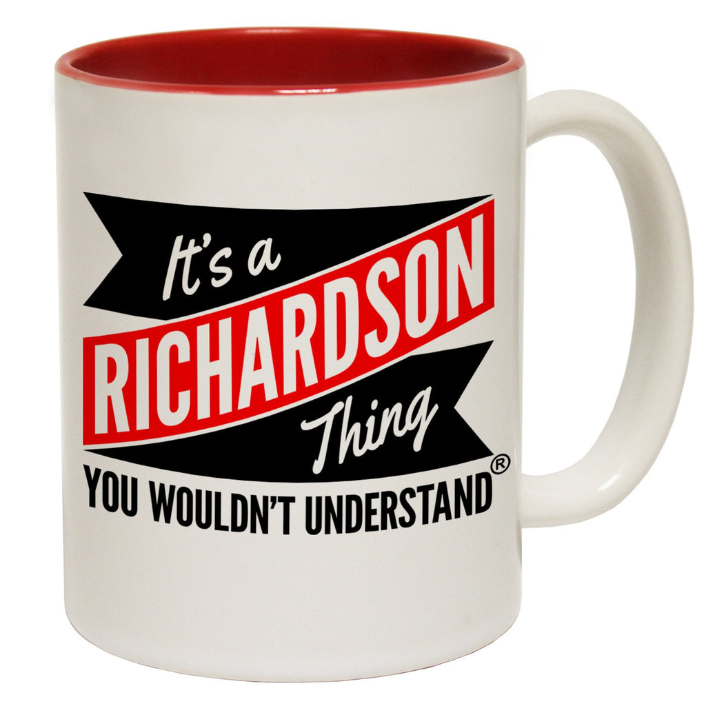 123t New It's A Richardson Thing You Wouldn't Understand Funny Mug, 123t Mugs