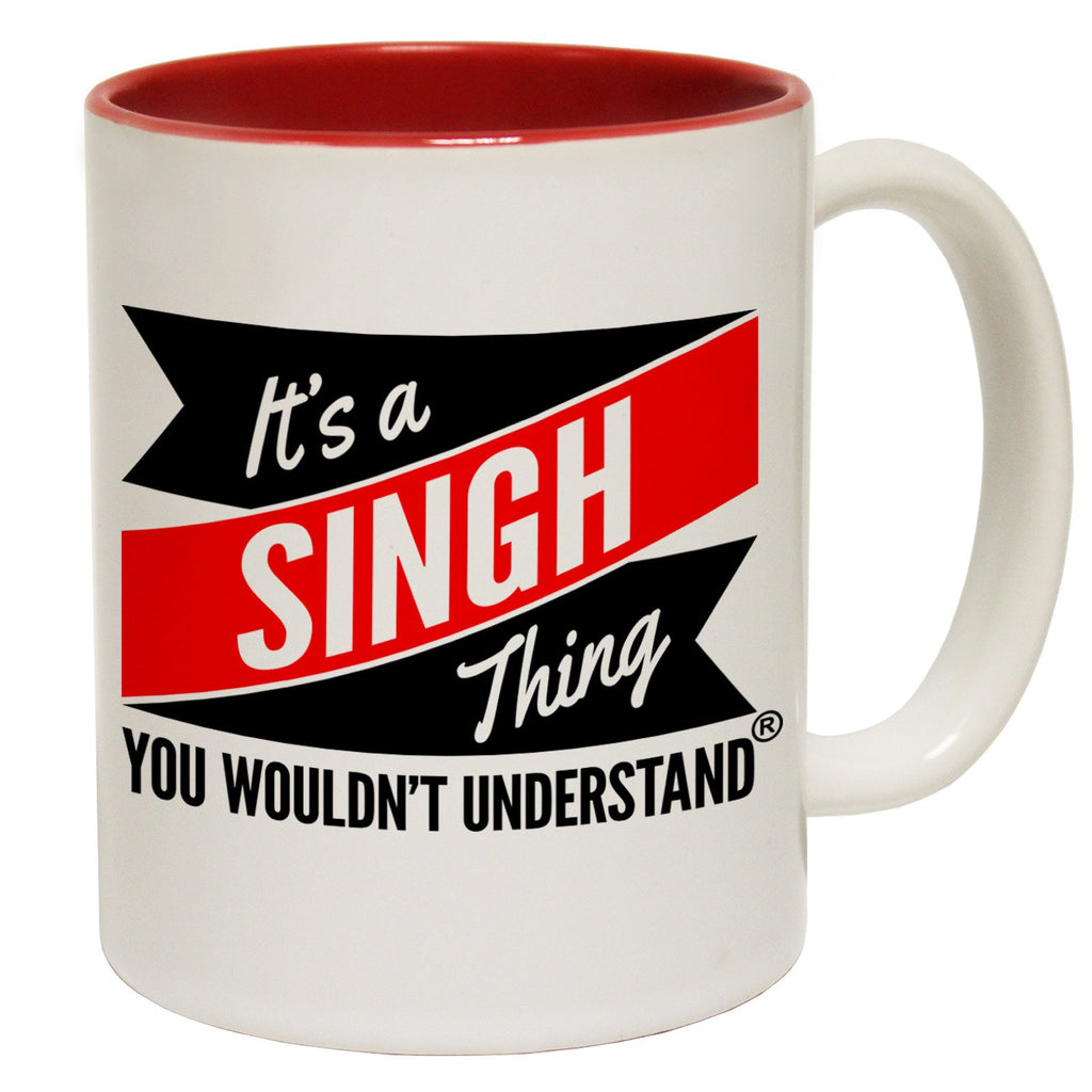 123t New It's A Singh Thing You Wouldn't Understand Funny Mug, 123t Mugs