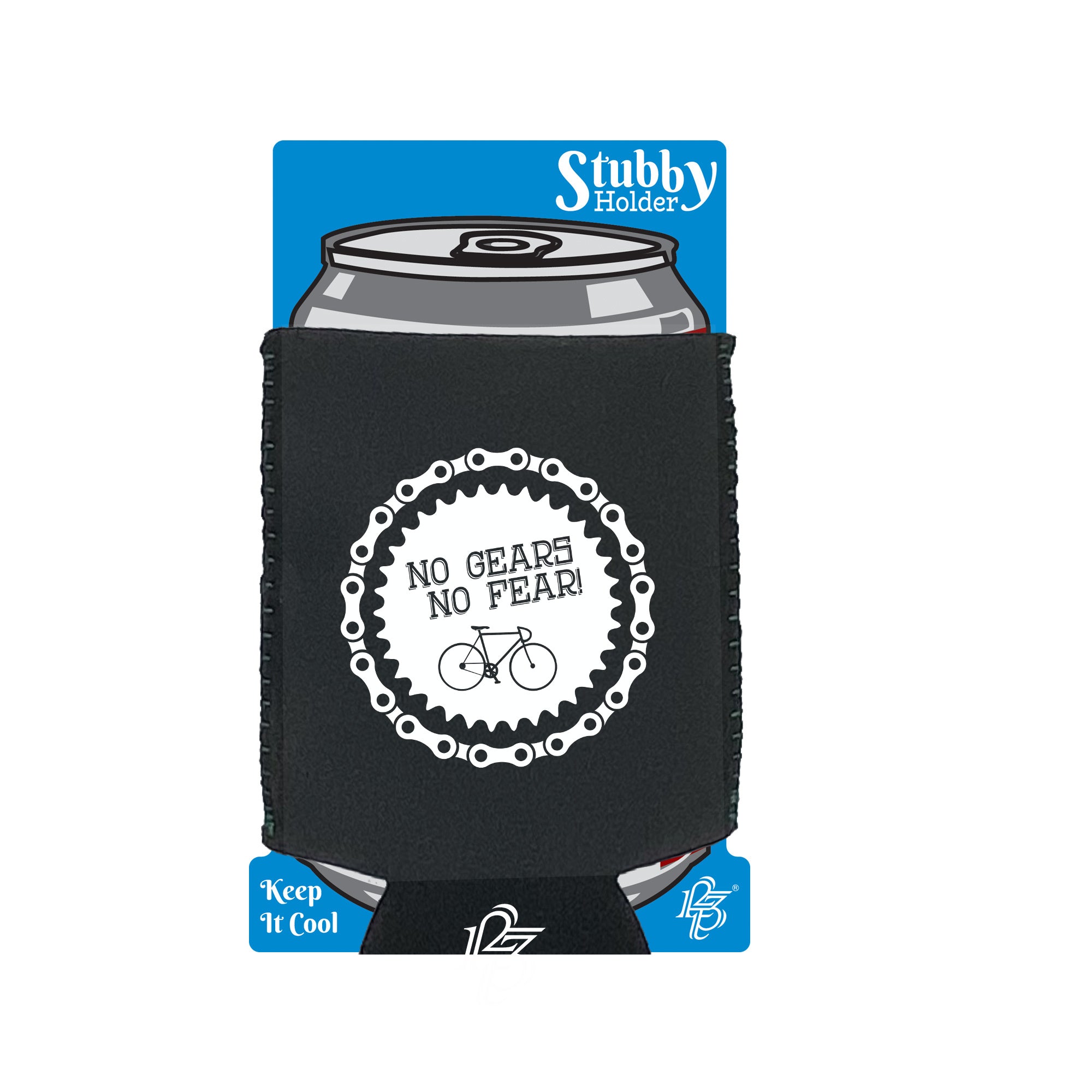 Rltw No Gears No Fear - Funny Stubby Holder With Base