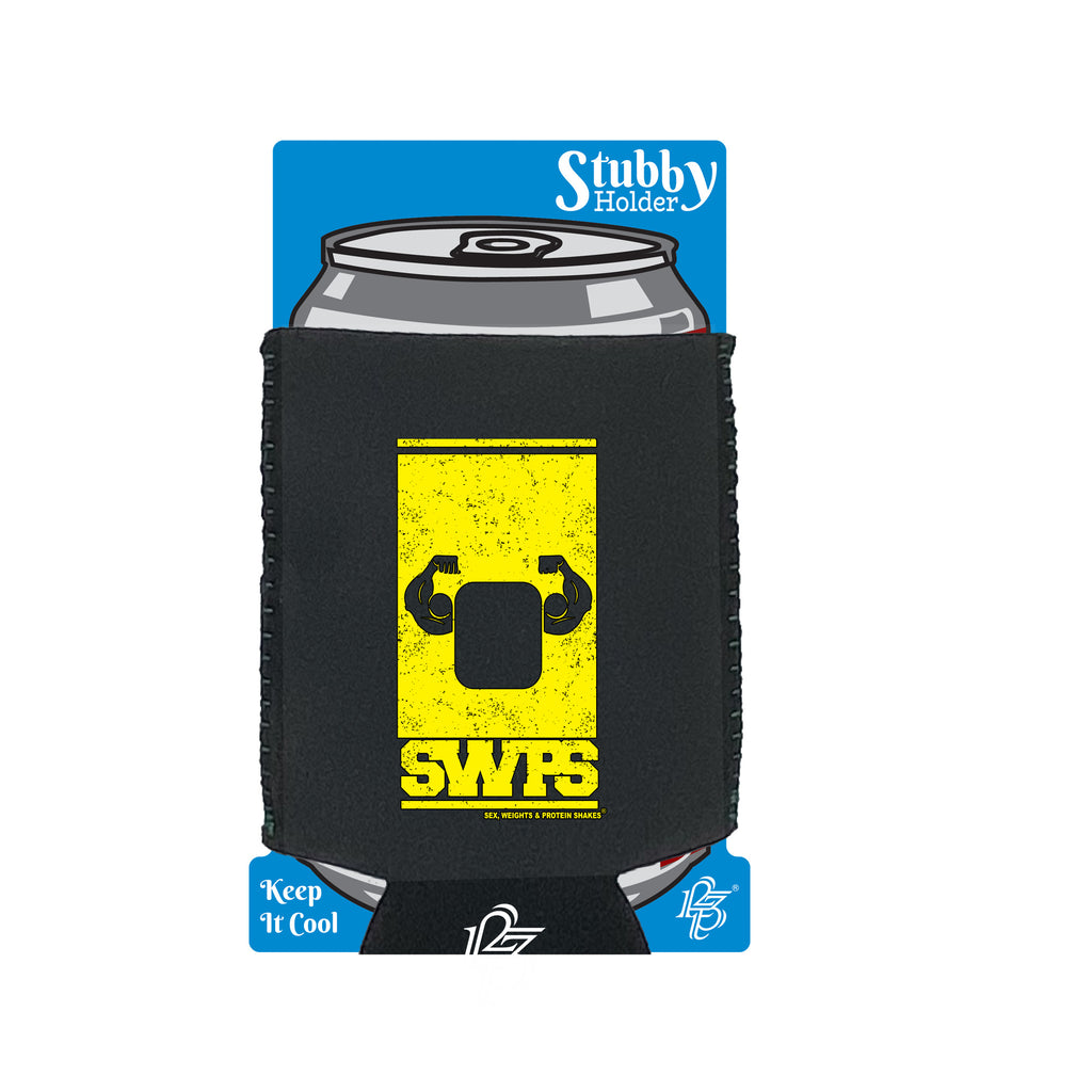 Swps Flexing Arms Design - Funny Stubby Holder With Base