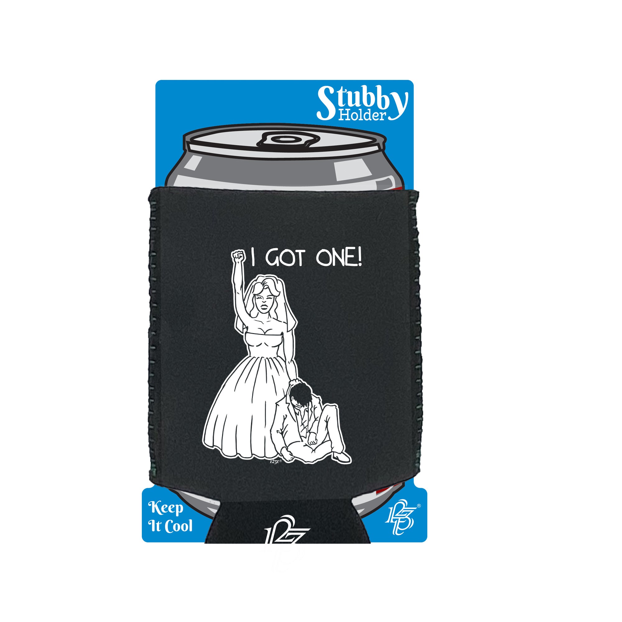 Got One Bride Married - Funny Stubby Holder With Base