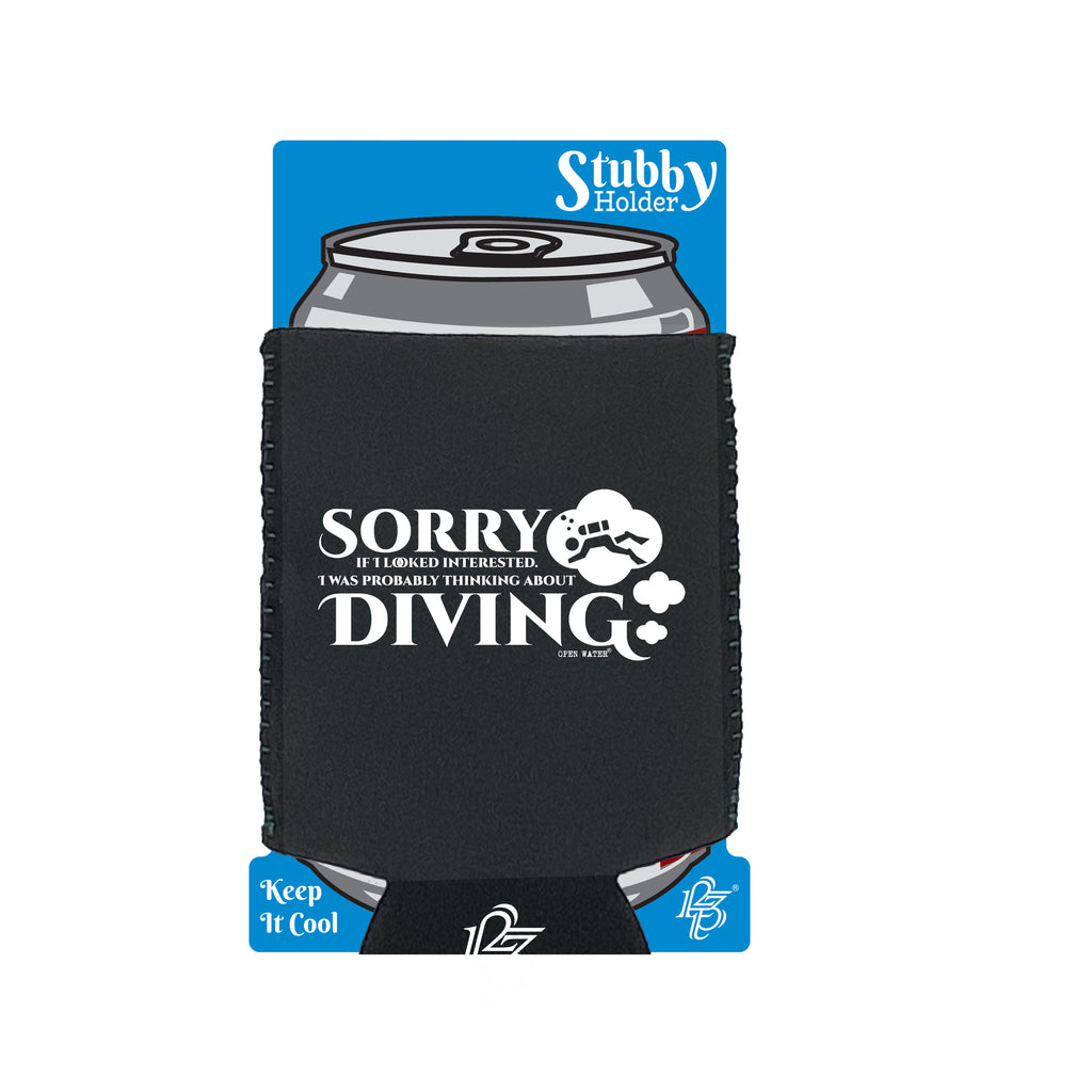 Ow Sorry Diving - Funny Stubby Holder With Base