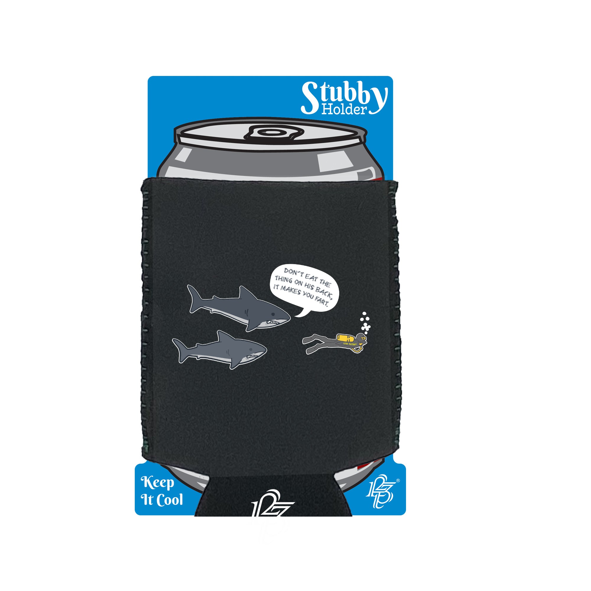 Ow Dont Eat The Thing Back - Funny Stubby Holder With Base