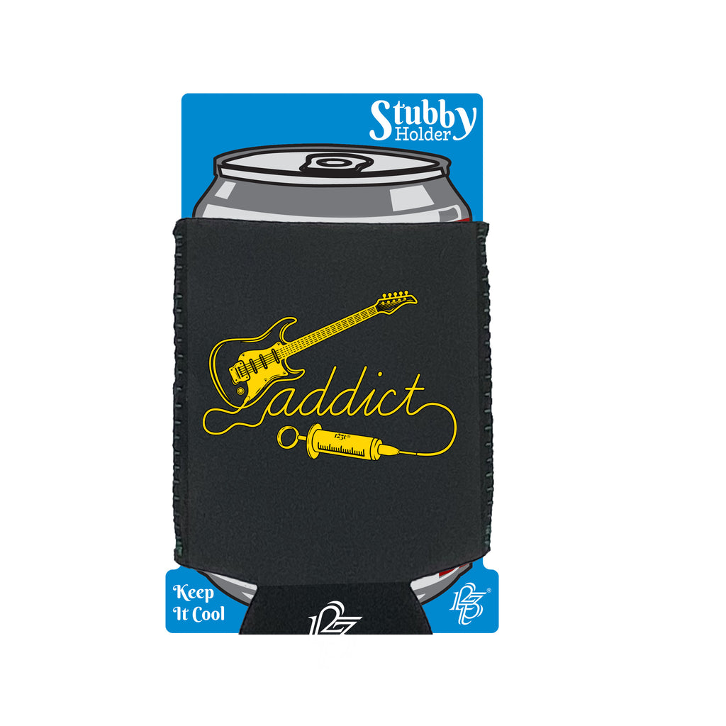Guitar Addict Music - Funny Stubby Holder With Base