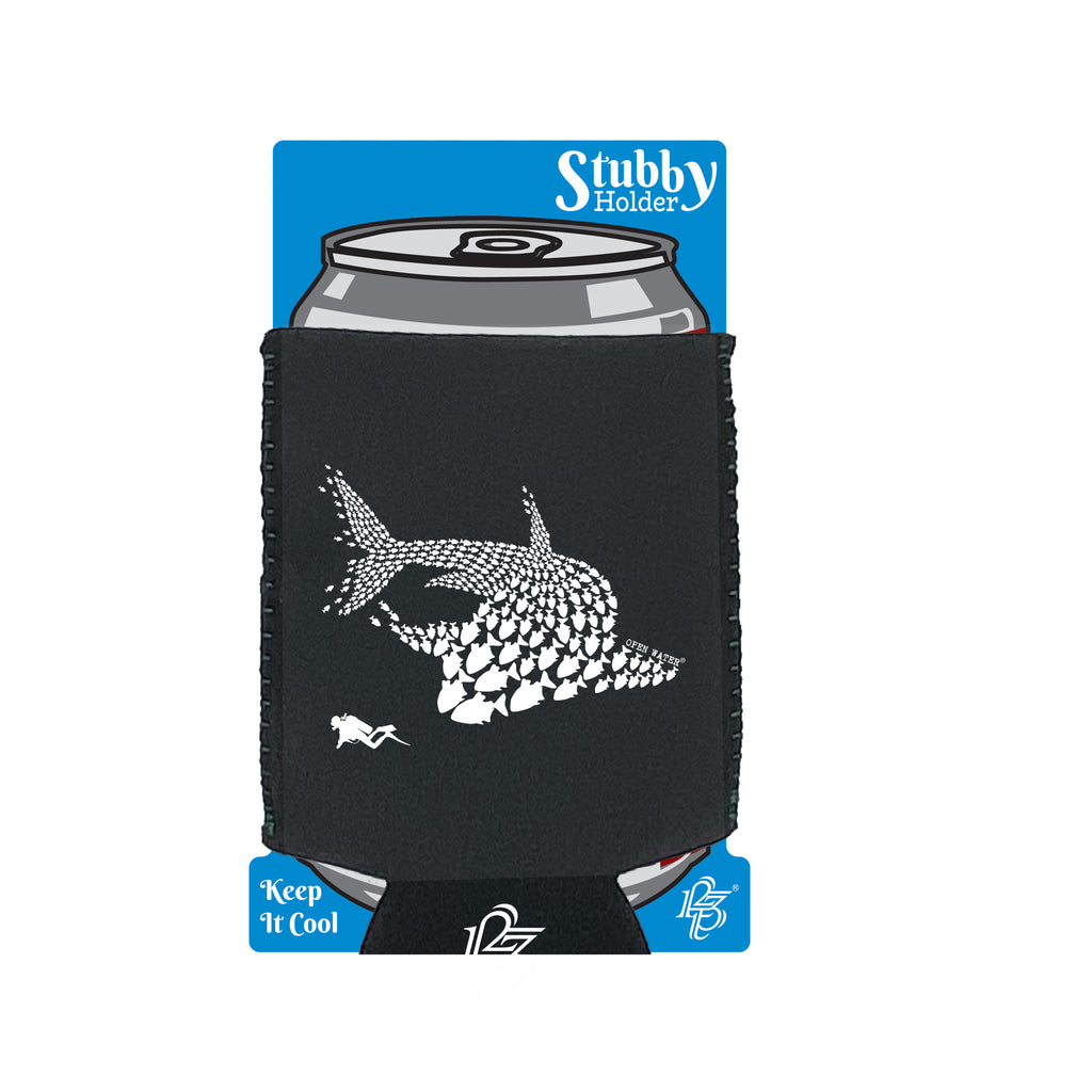 Ow Shark Diver New - Funny Stubby Holder With Base