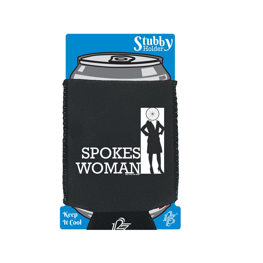 Rltw Spokes Woman - Funny Stubby Holder With Base