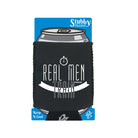 Pb Real Men Train - Funny Stubby Holder With Base