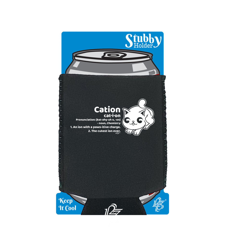 Cation Cat - Funny Stubby Holder With Base
