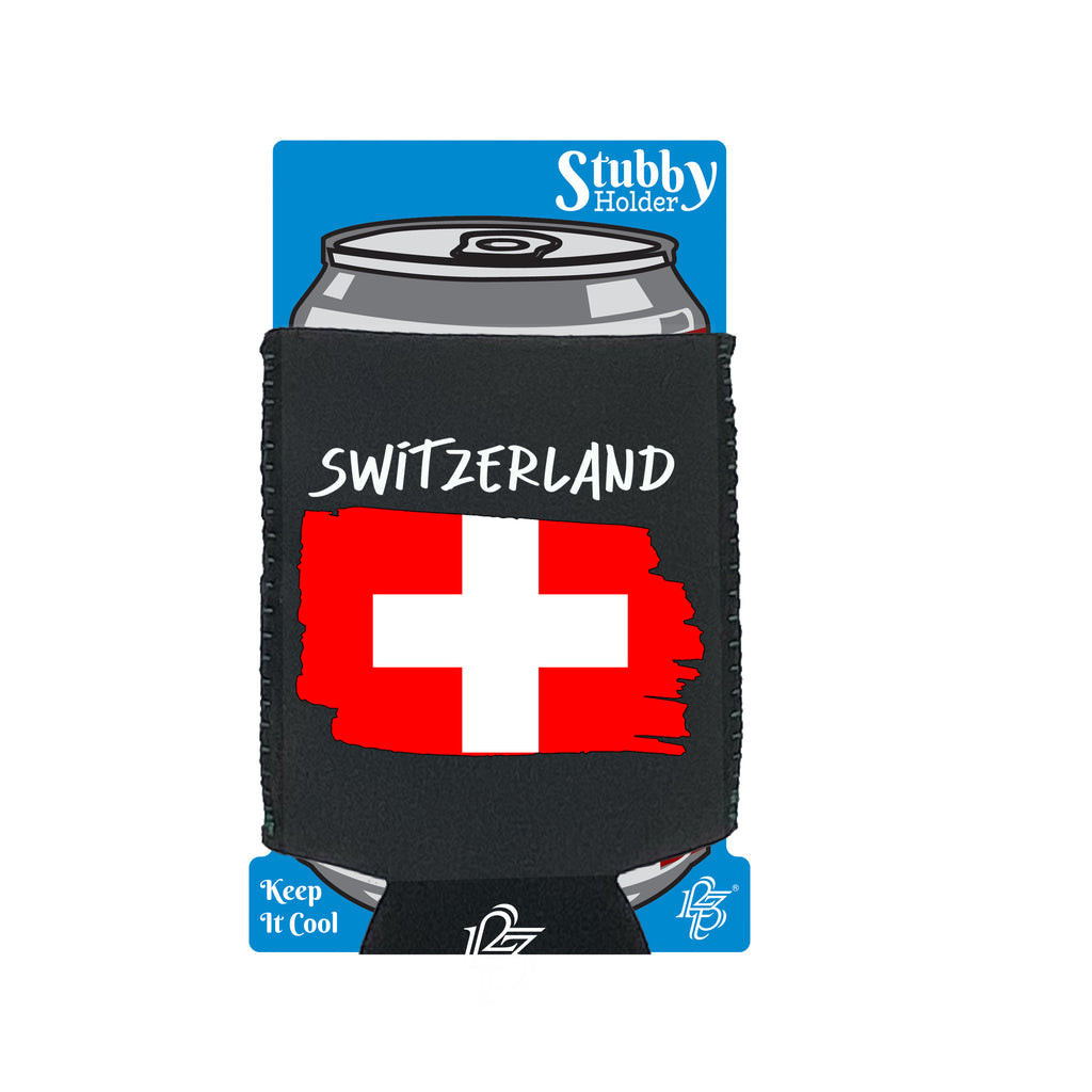 Switzerland - Funny Stubby Holder With Base