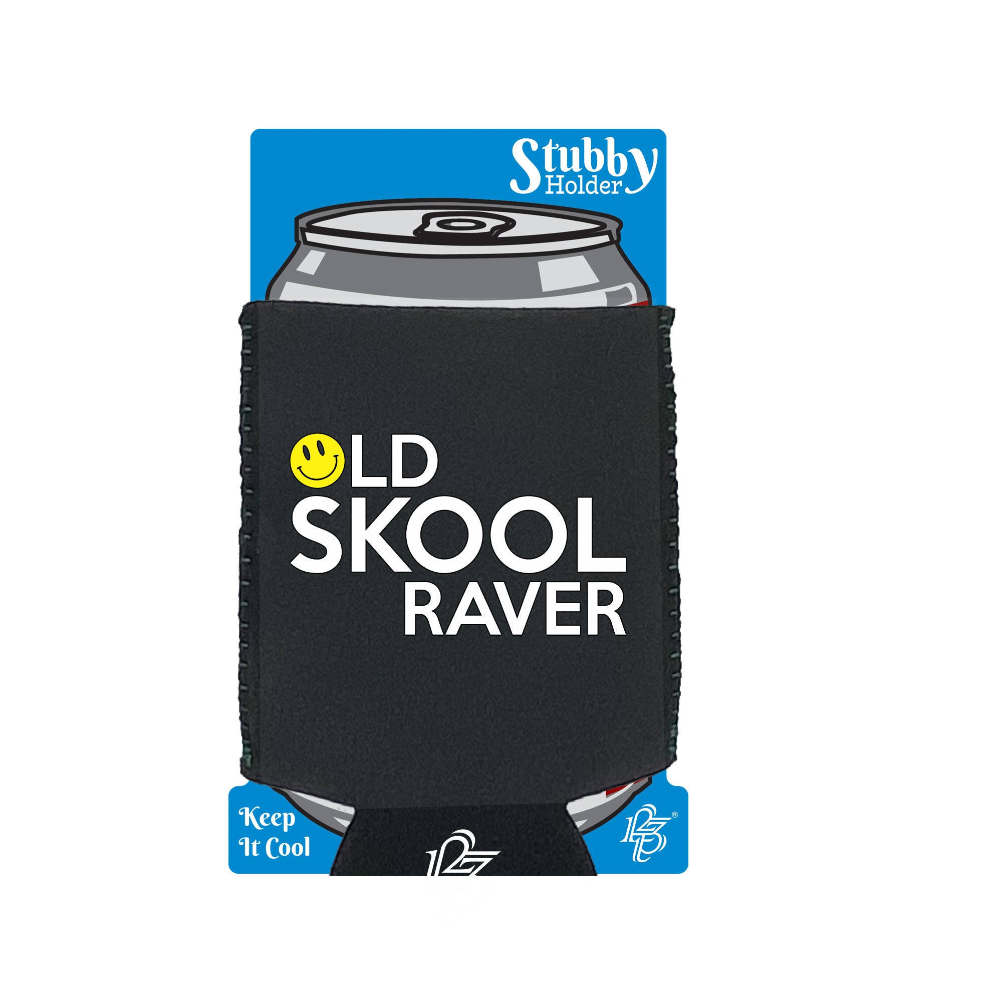 Old Skool Raver - Funny Stubby Holder With Base